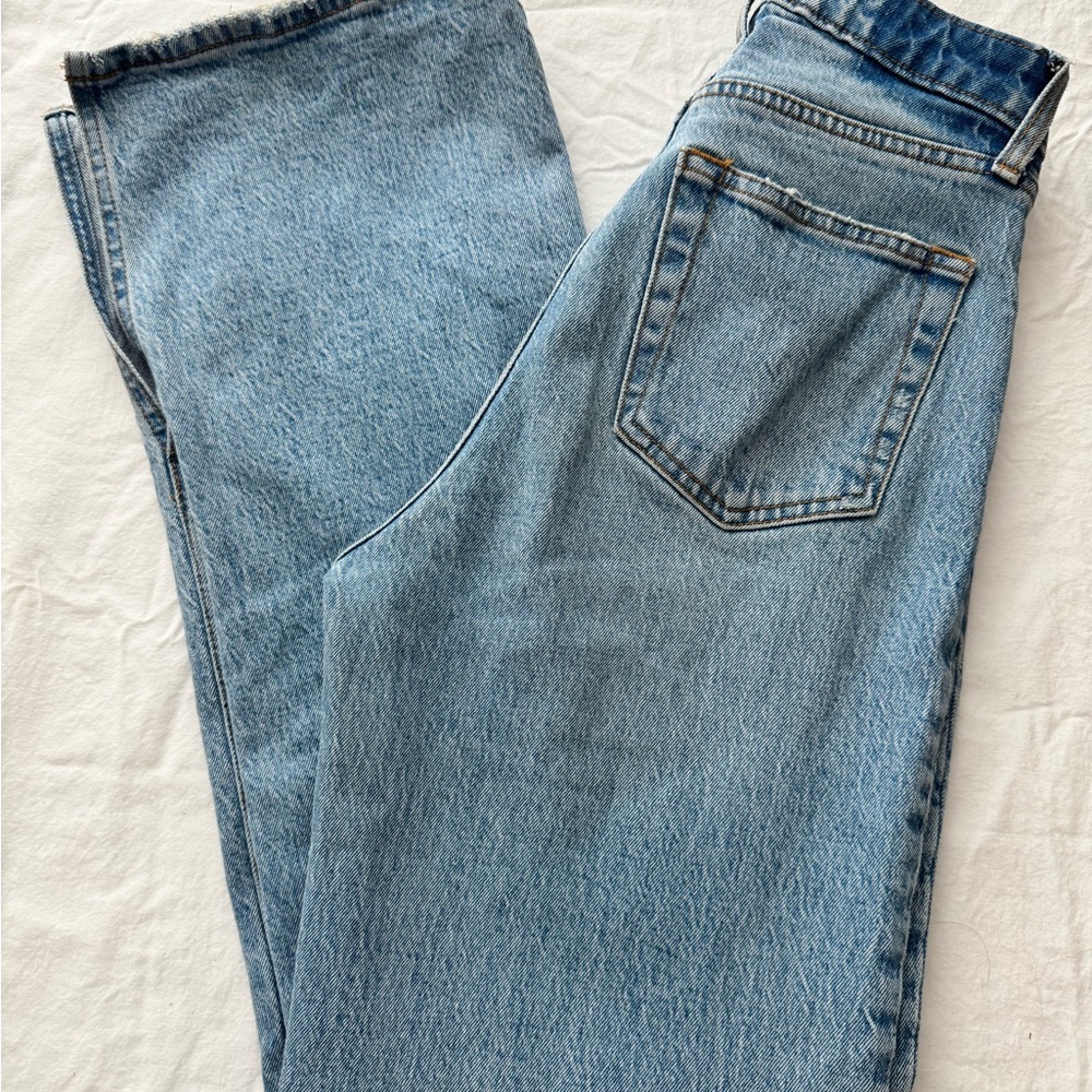Abercrombie & Fitch Light Blue Straight Leg Jeans - Picture 3 of 4